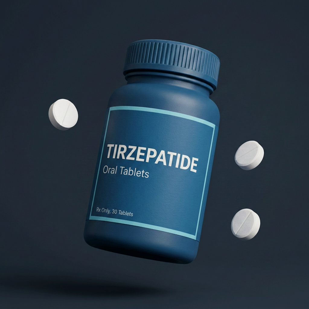 Tirzepatide, Oral tablets product mockup
